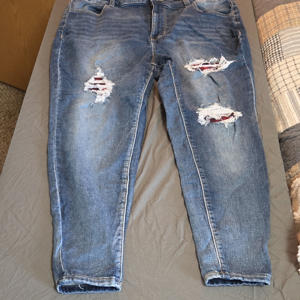 Maurices Women's Skinny Jeans - Distressed Blue